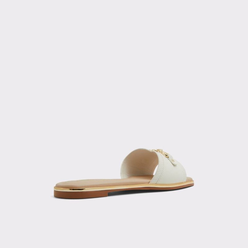 Open White Aldo Women Alamassi Open White Women's Flat Sandals Sandals - Image 3