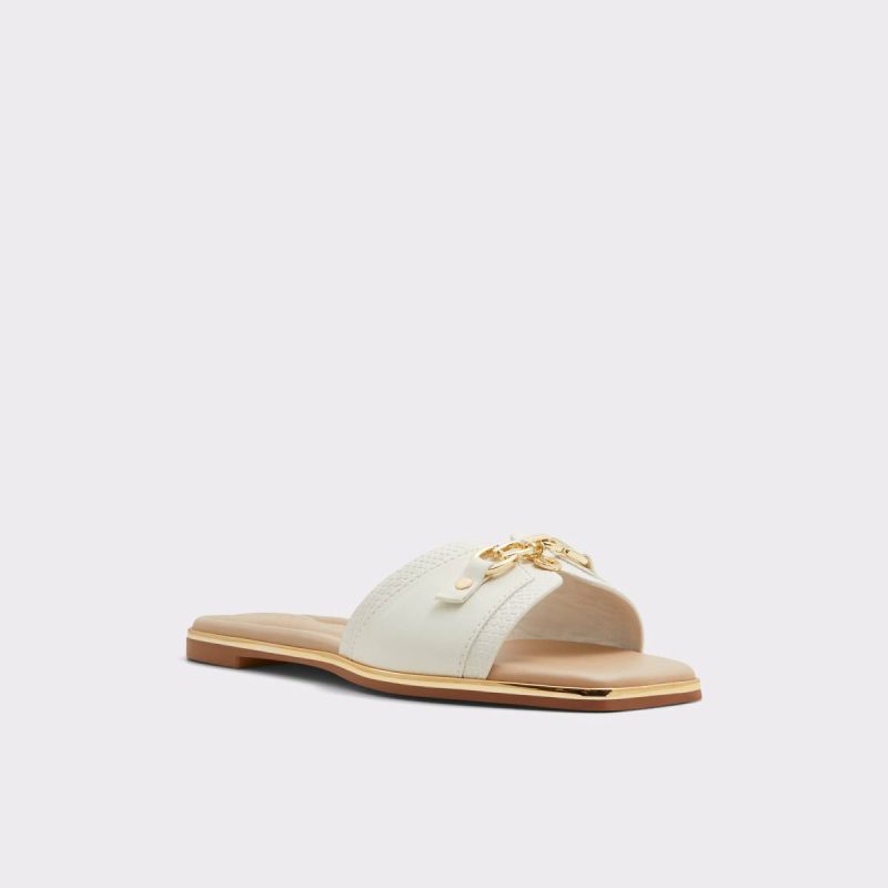 Open White Aldo Women Alamassi Open White Women's Flat Sandals Sandals - Image 5