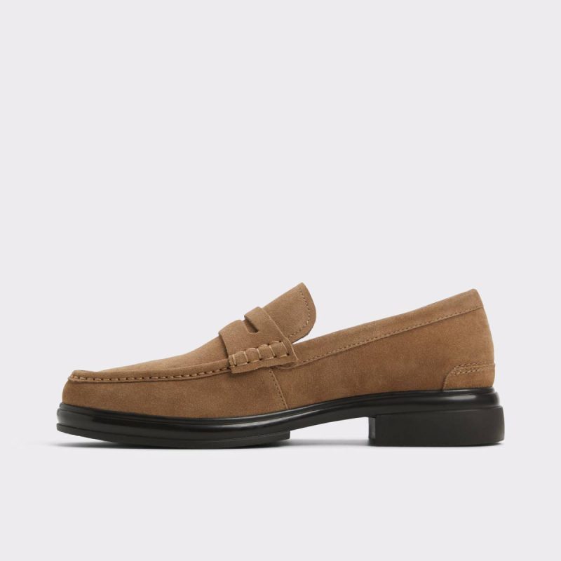 Other Brown Leather Suede Aldo Men Tucker Other Brown Leather Suede Men's Dress Shoes Loafers & Slip-Ons - Image 3