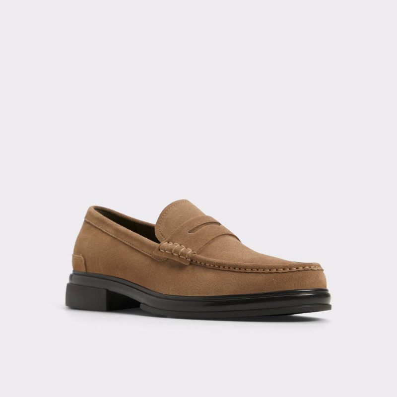 Other Brown Leather Suede Aldo Men Tucker Other Brown Leather Suede Men's Dress Shoes Loafers & Slip-Ons - Image 4