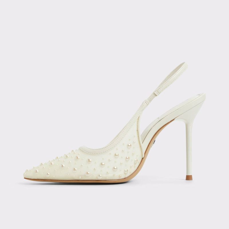 Other White Pearlescent Other White Women's Slingbacks Heels Aldo Women - Image 3
