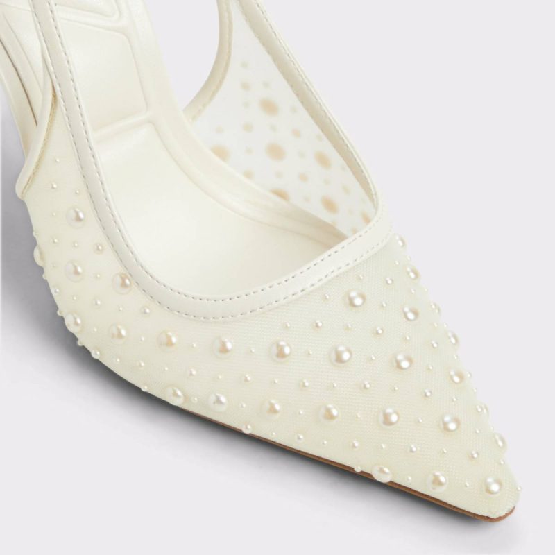 Other White Pearlescent Other White Women's Slingbacks Heels Aldo Women - Image 5