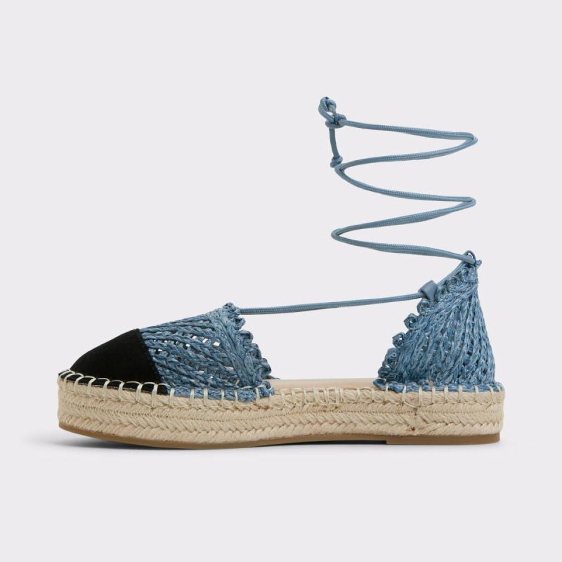 Picot Denim Women's Wedges Aldo Sandals Women Denim - Image 3