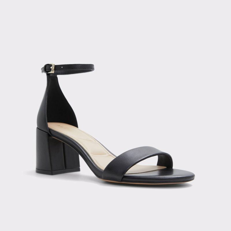 Pristine Other Black Women's Strappy Sandals Women Other Black Heels Aldo - Image 4