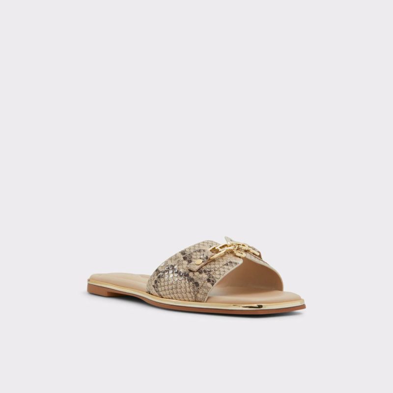 Sandals Aldo Alamassi Brown Multi Women's Flat Sandals Women Brown Multi - Image 4