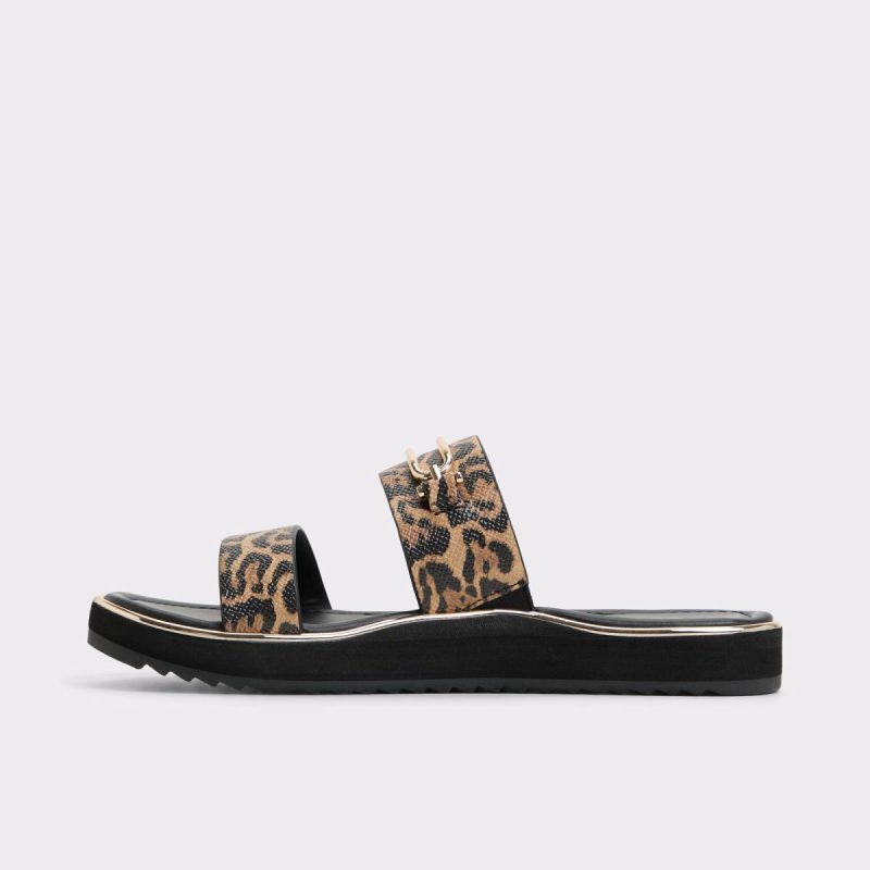 Sandals Aldo Brown Multi Lagoon Brown Multi Women's Flat Sandals Women - Image 3