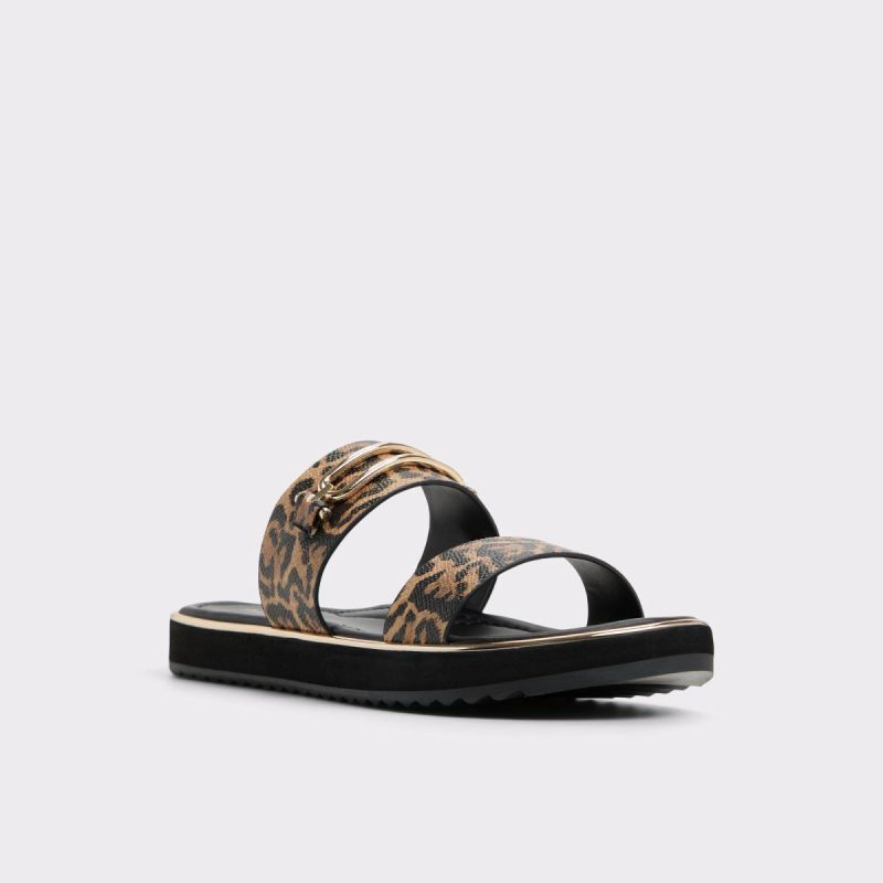 Sandals Aldo Brown Multi Lagoon Brown Multi Women's Flat Sandals Women - Image 4