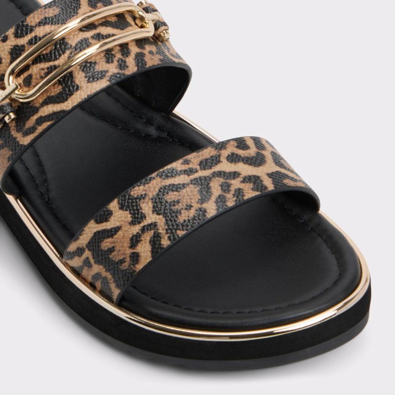 Sandals Aldo Brown Multi Lagoon Brown Multi Women's Flat Sandals Women - Image 5