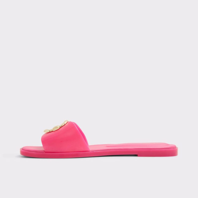 Sandals Aldo Jellyicious Bright Pink Women's Flat Sandals Women Bright Pink - Image 4