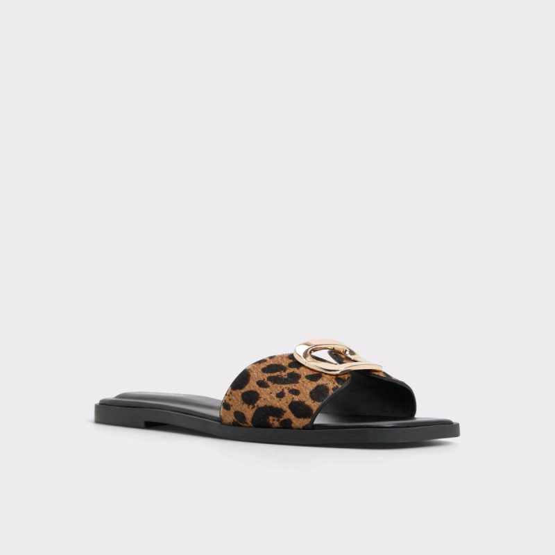 Sandals Aldo Women Brown Multi Tidella Brown Multi Women's Flat Sandals - Image 4