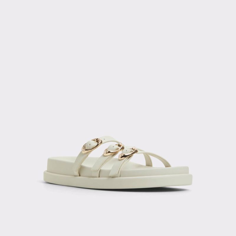 Sandals Aldo Zephyra White Women's Footbed Sandals Women White - Image 4