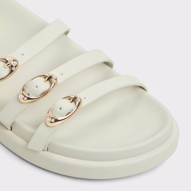 Sandals Aldo Zephyra White Women's Footbed Sandals Women White - Image 5