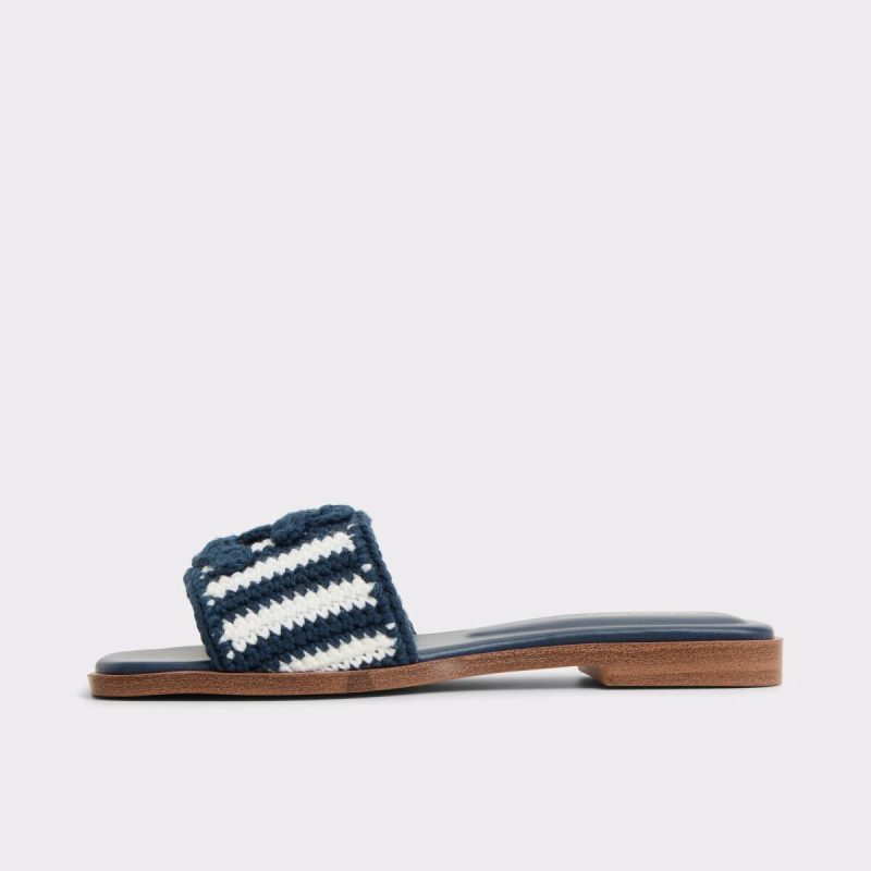 Sandals Blue Combo Aldo Women Sabbia Blue Combo Women's Flat Sandals - Image 4