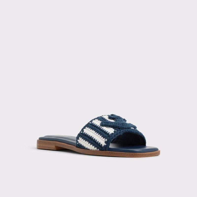 Sandals Blue Combo Aldo Women Sabbia Blue Combo Women's Flat Sandals - Image 5