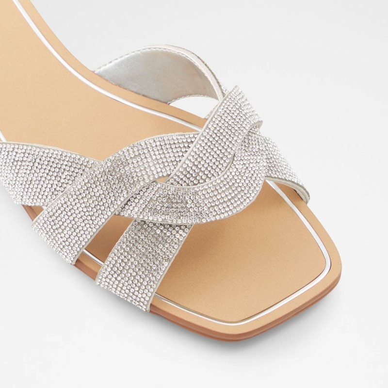 Sandals Coredith Silver Women's Flat Sandals Aldo Women Silver - Image 5