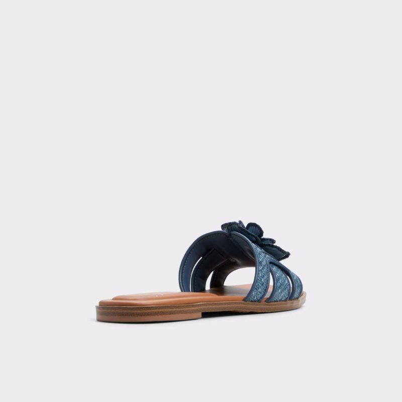 Sandals Denim Aldo Women Seaflower Denim Women's Flat Sandals - Image 2