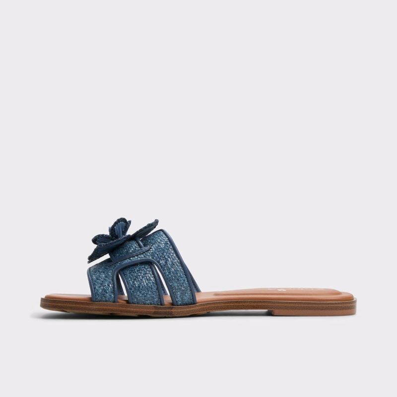 Sandals Denim Aldo Women Seaflower Denim Women's Flat Sandals - Image 3