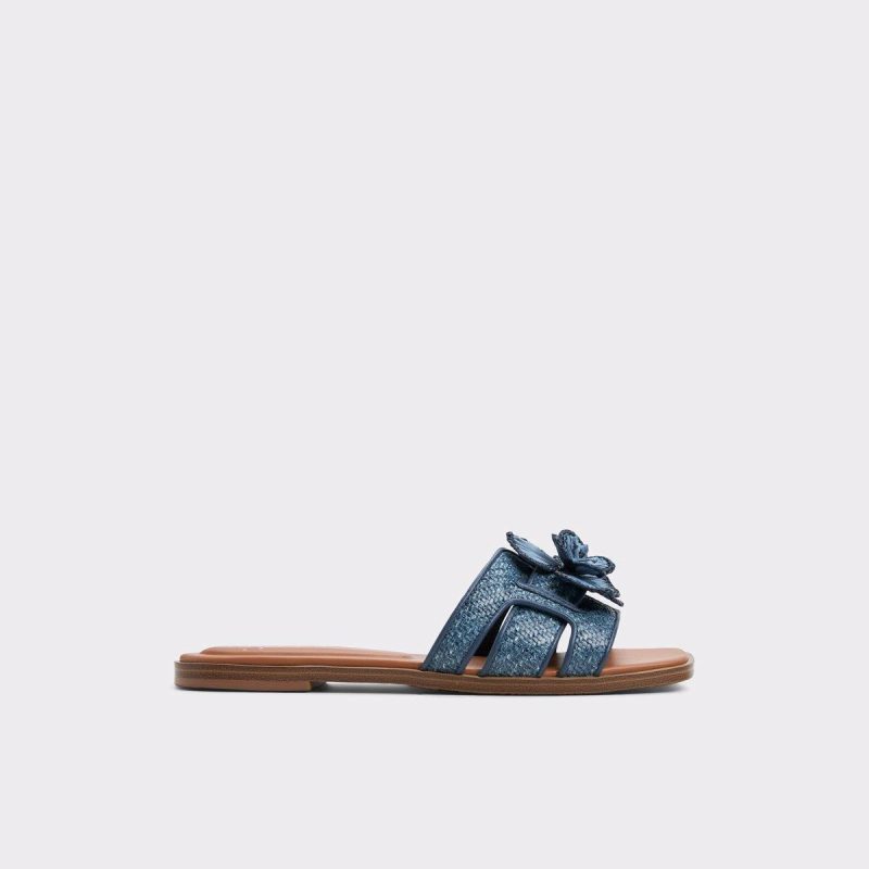 Sandals Denim Aldo Women Seaflower Denim Women's Flat Sandals