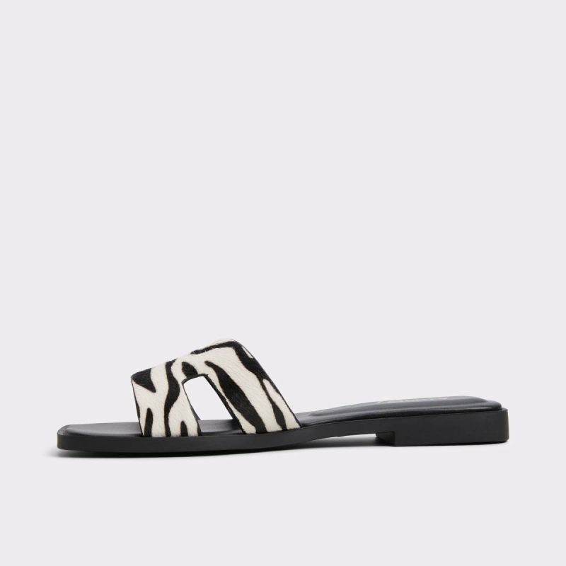 Sandals Itsandal White/Black Women's Animal Print Women Aldo White/Black - Image 3