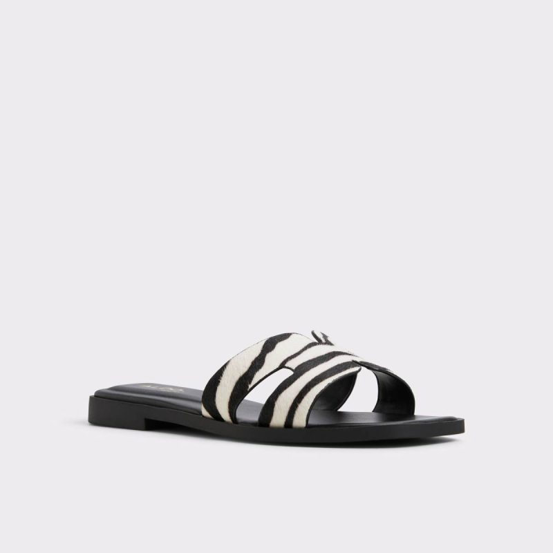 Sandals Itsandal White/Black Women's Animal Print Women Aldo White/Black - Image 4