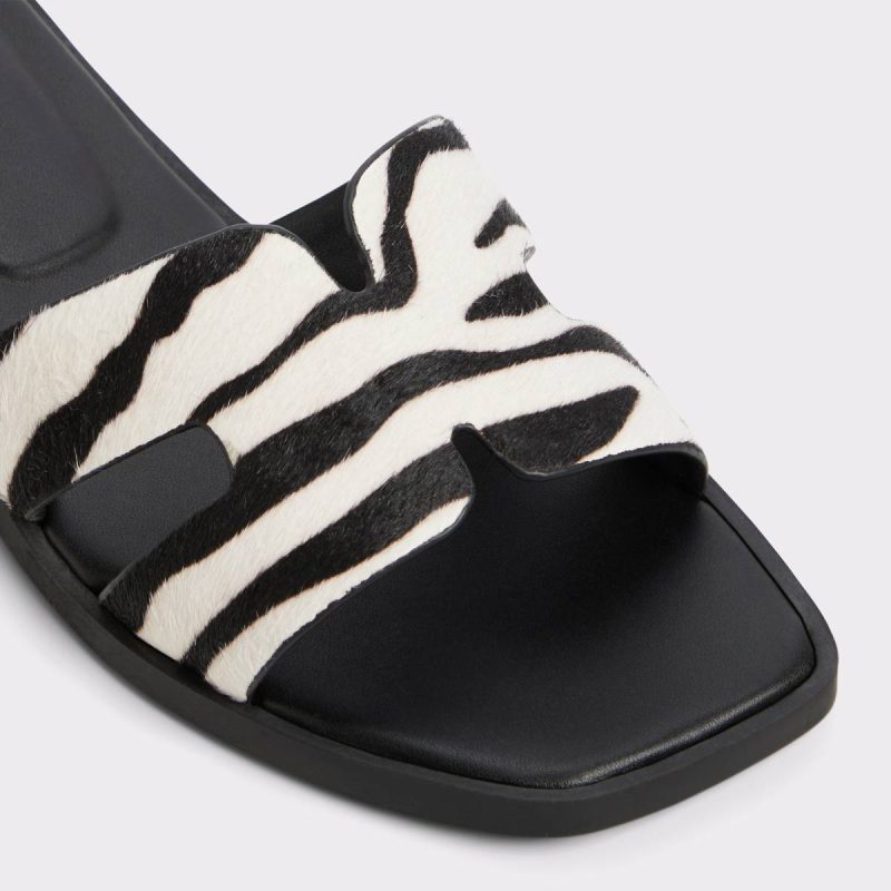 Sandals Itsandal White/Black Women's Animal Print Women Aldo White/Black - Image 5