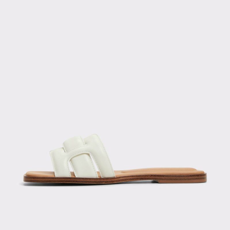 Sandals Women Aldo Eleny White Women's Flat Sandals White - Image 3