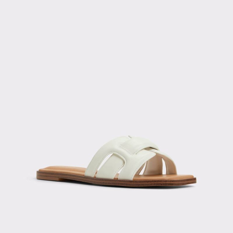 Sandals Women Aldo Eleny White Women's Flat Sandals White - Image 4