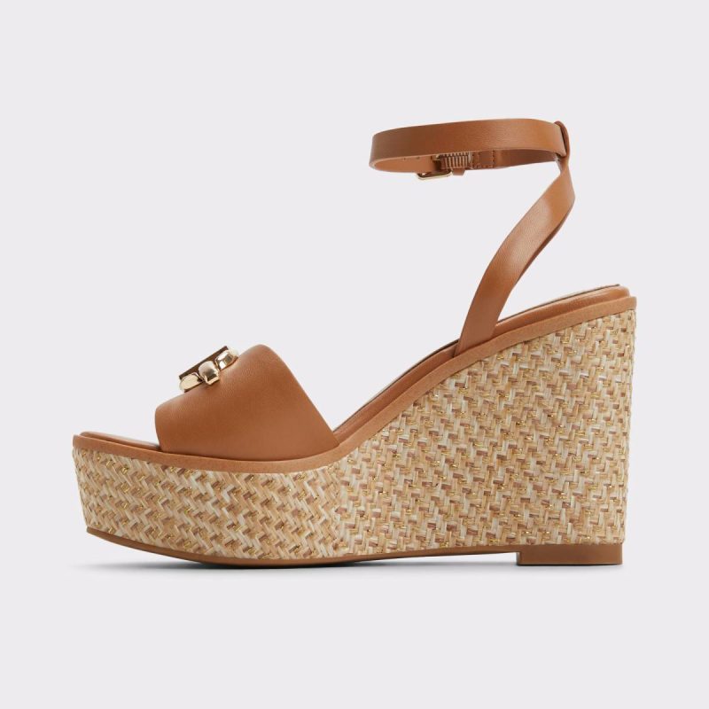 Sandals Women Aldo Ybylin Medium Brown Women's Wedges Medium Brown - Image 3