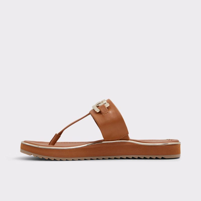 Sandals Women Medium Brown Aldo Adirahar Medium Brown Women's Flat Sandals - Image 3