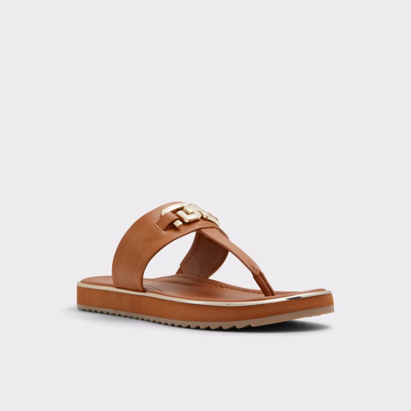 Sandals Women Medium Brown Aldo Adirahar Medium Brown Women's Flat Sandals - Image 4