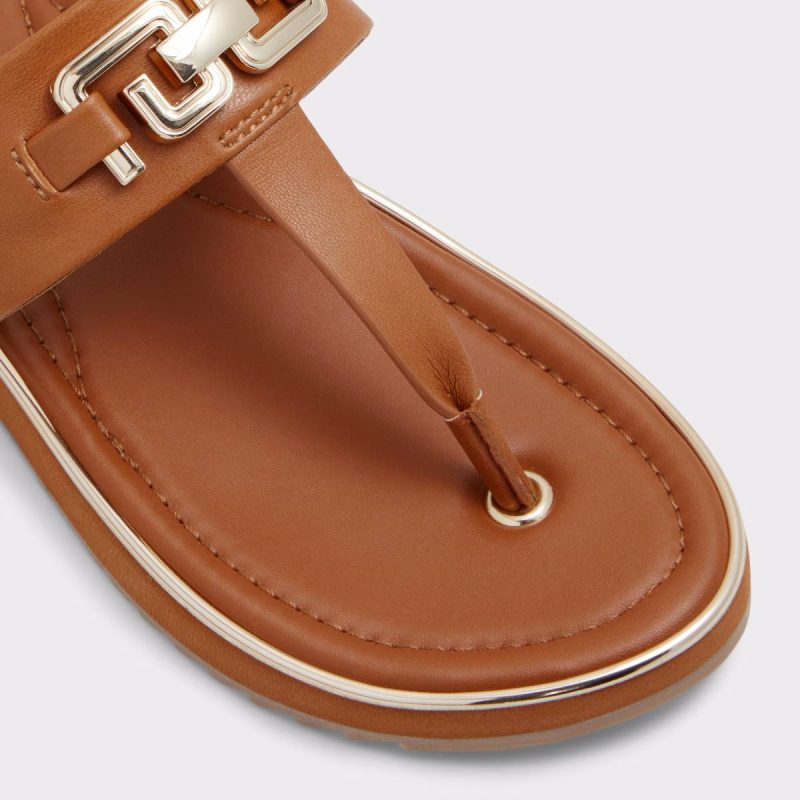 Sandals Women Medium Brown Aldo Adirahar Medium Brown Women's Flat Sandals - Image 5
