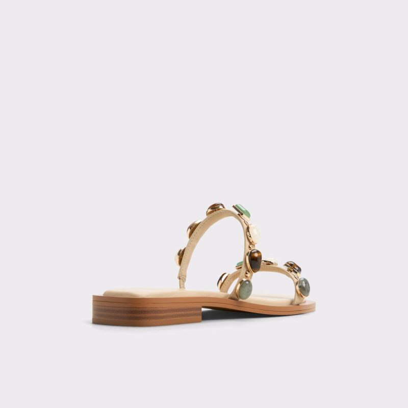 Sapphira Medium Beige Women's Flat Sandals Medium Beige Sandals Women Aldo - Image 3