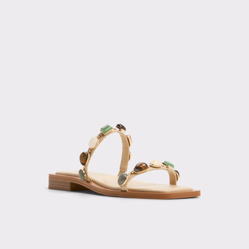 Sapphira Medium Beige Women's Flat Sandals Medium Beige Sandals Women Aldo - Image 5