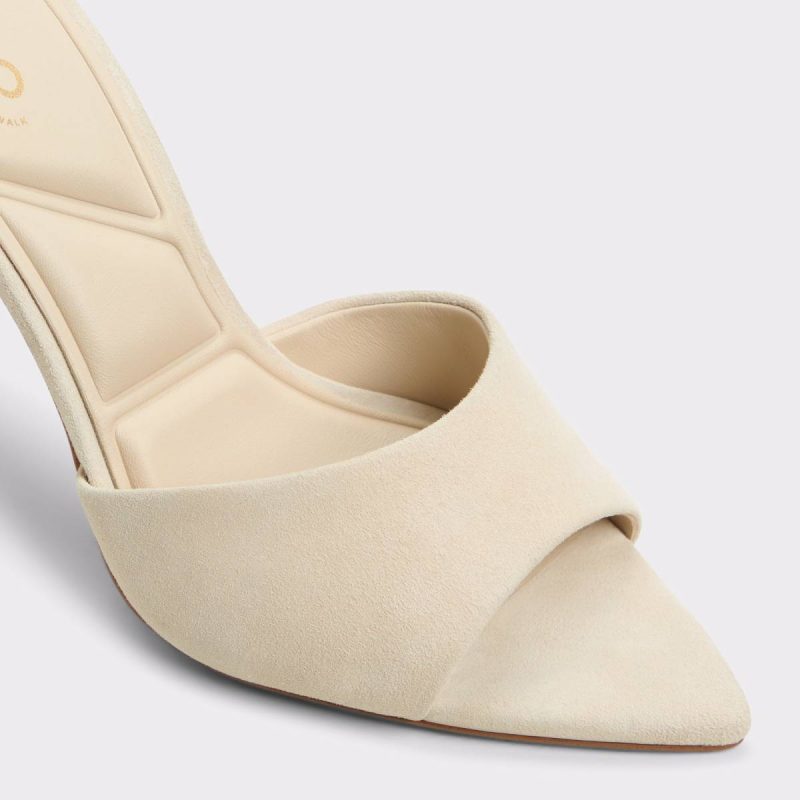 Seashella Bone Women's Heeled Mules Aldo Women Bone Heels - Image 5