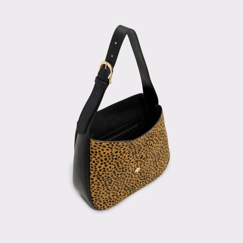Shoulder Bags Aldo Women Soffiettaluxe Open Black Women's Animal Print Open Black - Image 3