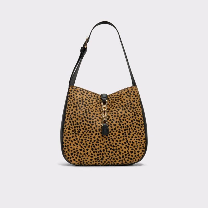 Shoulder Bags Aldo Women Soffiettaluxe Open Black Women's Animal Print Open Black
