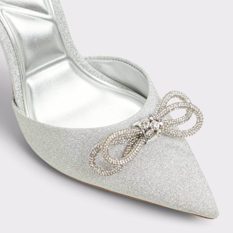 Silver Aldo Addie Silver Women's Slingbacks Women Heels - Image 5