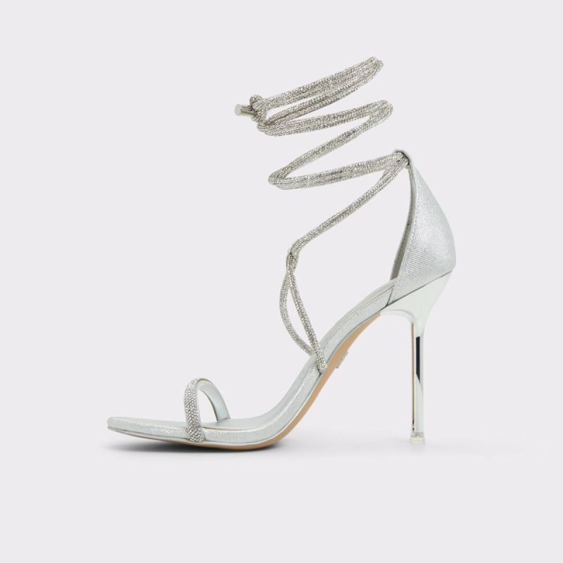 Silver Aldo Caladonia Silver Women's Metallics Heels Women - Image 3