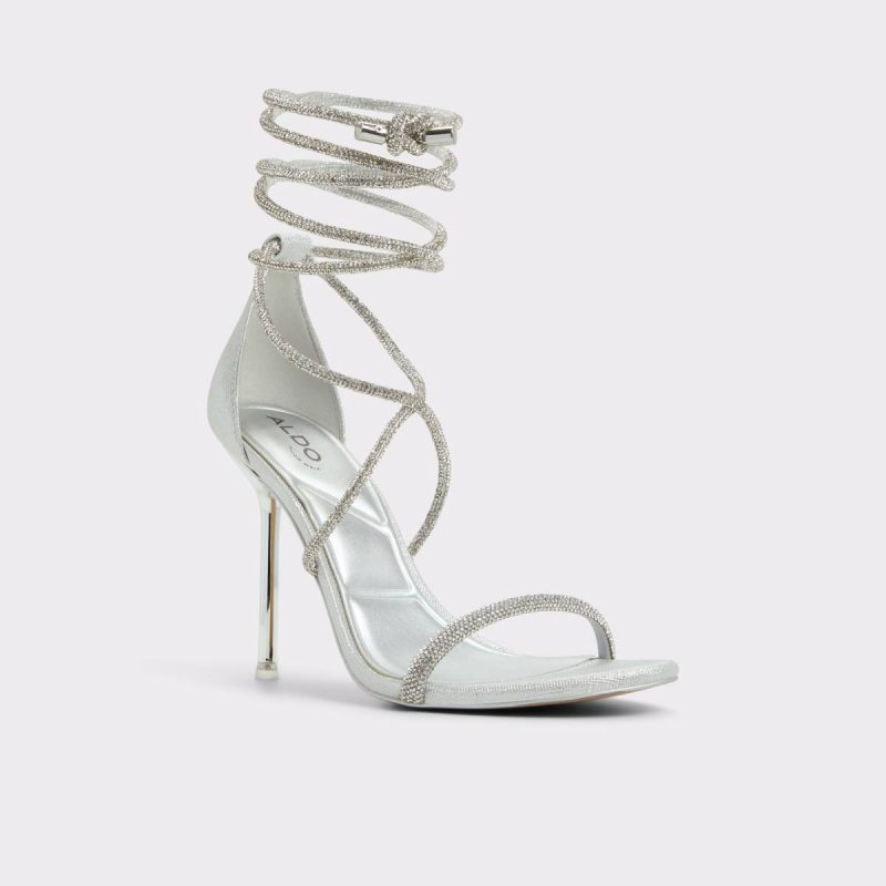Silver Aldo Caladonia Silver Women's Metallics Heels Women - Image 4