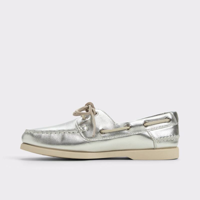 Silver Aldo Women Harborchic Silver Women's Loafers & Oxfords Loafers & Oxfords - Image 3