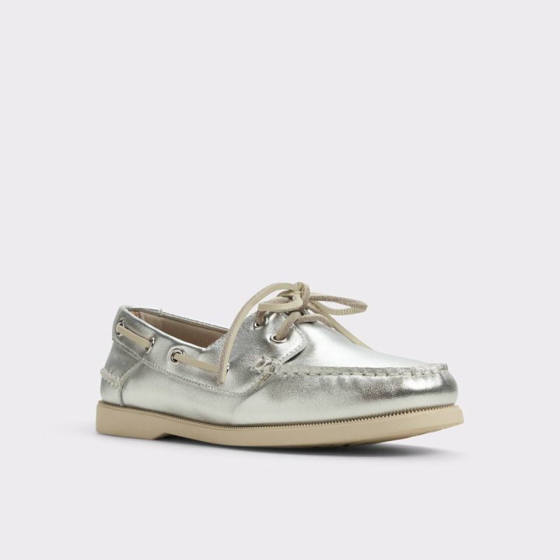 Silver Aldo Women Harborchic Silver Women's Loafers & Oxfords Loafers & Oxfords - Image 4
