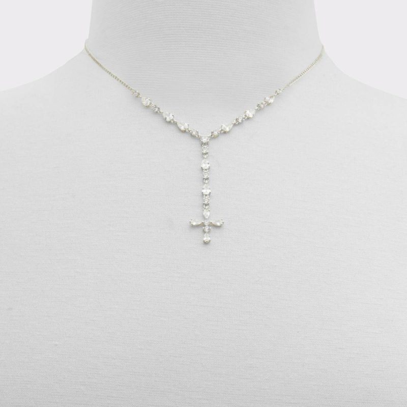 Silver/Clear Multi Aldo Women Tilarwen Silver/Clear Multi Women's Necklaces Jewelry - Image 2