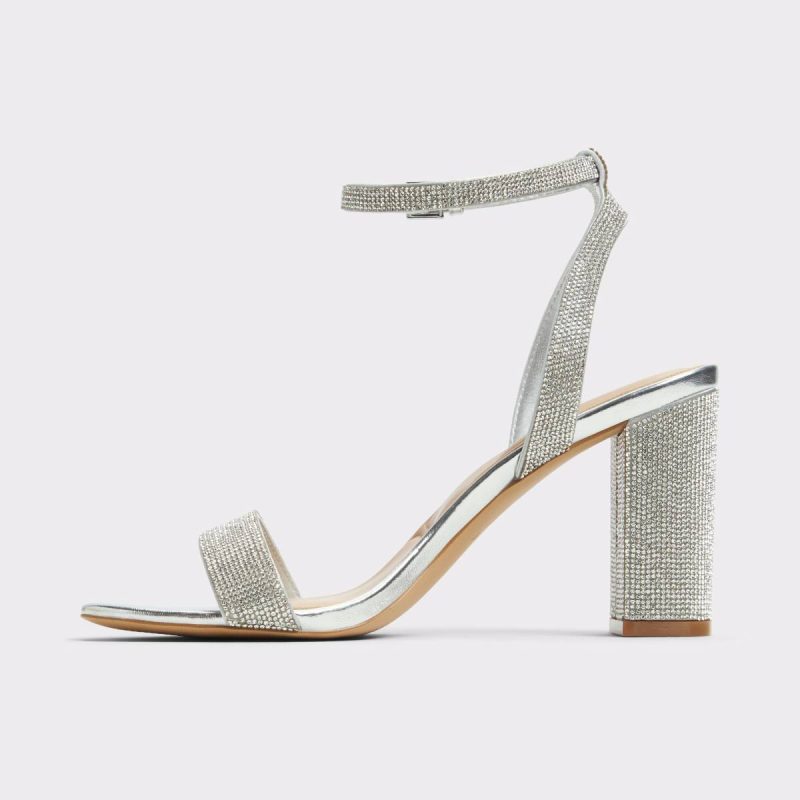 Silver Heels Women Rhiannon Silver Women's Strappy Sandals Aldo - Image 4
