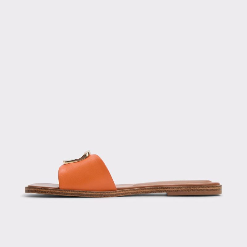 Tidella Medium Orange Women's Flat Sandals Women Sandals Medium Orange Aldo - Image 3