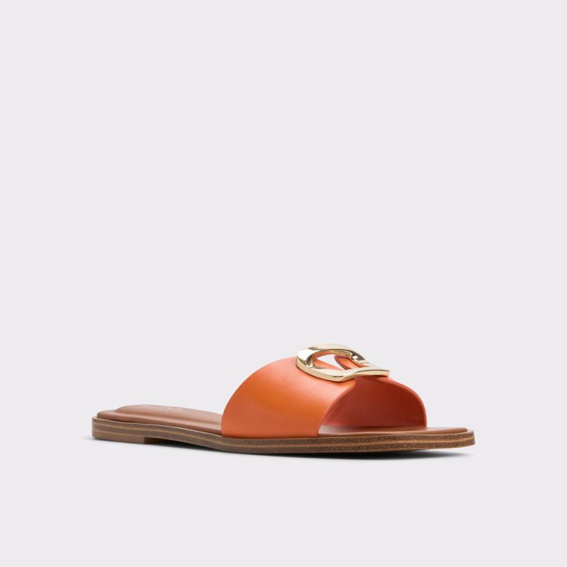 Tidella Medium Orange Women's Flat Sandals Women Sandals Medium Orange Aldo - Image 4