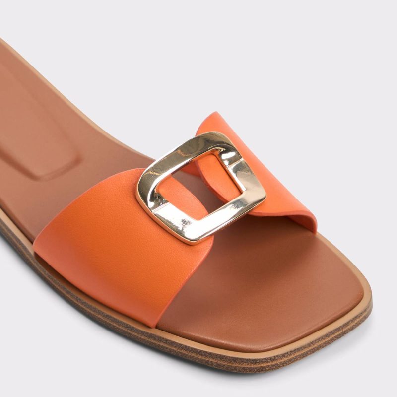 Tidella Medium Orange Women's Flat Sandals Women Sandals Medium Orange Aldo - Image 5