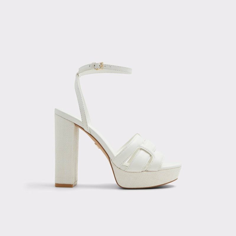 Valaberel Open White Women's Platform Sandals Heels Aldo Women Open White