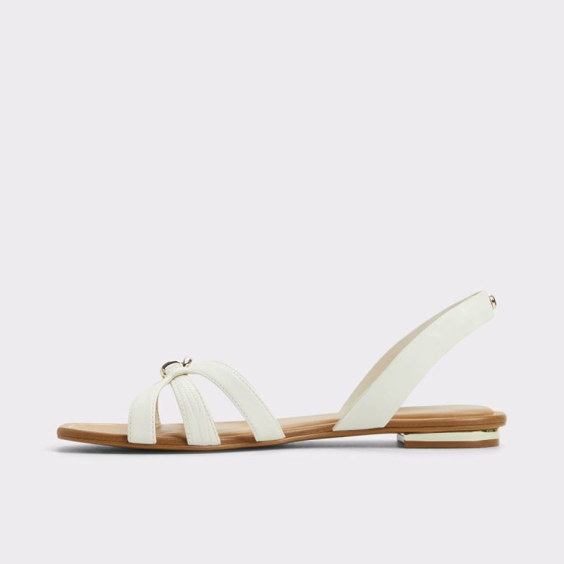White Aldo Women Marassita White Women's Flat Sandals Slingbacks - Image 3
