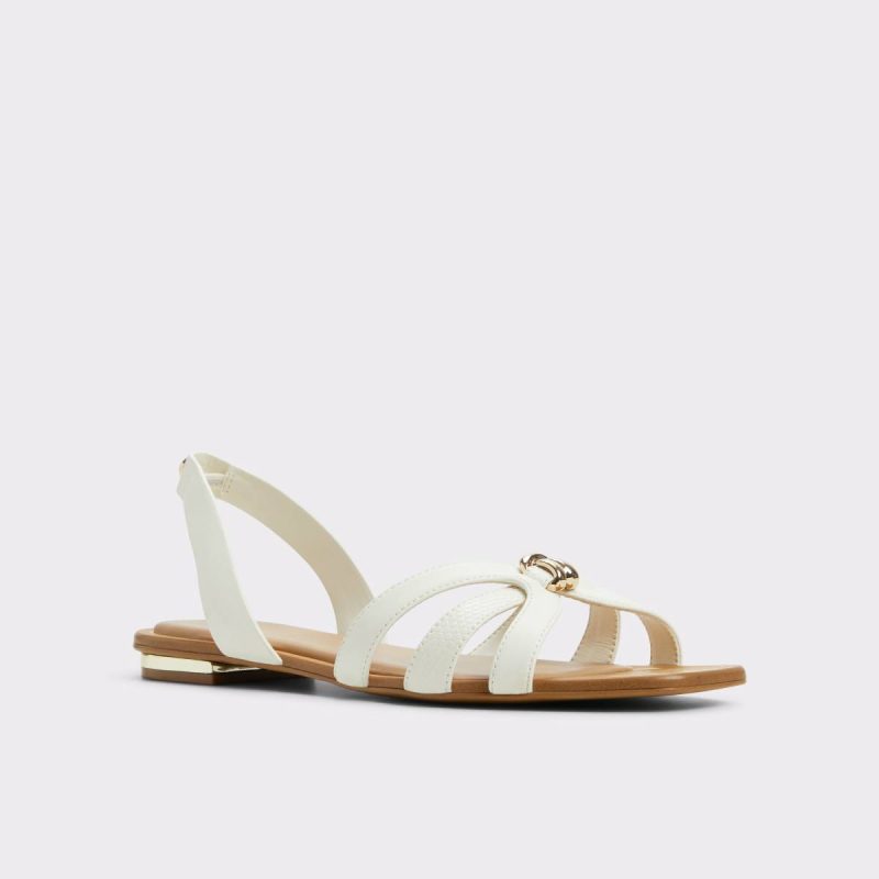 White Aldo Women Marassita White Women's Flat Sandals Slingbacks - Image 4