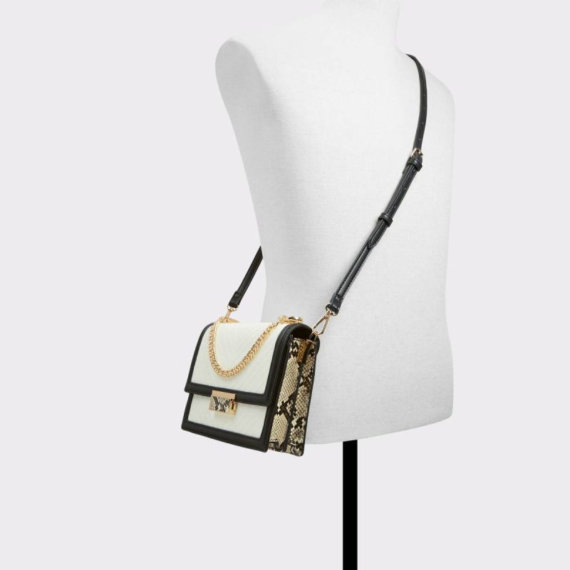 White/Black Laisbyyx White/Black Women's Crossbody Bags Women Aldo Crossbody Bags - Image 4